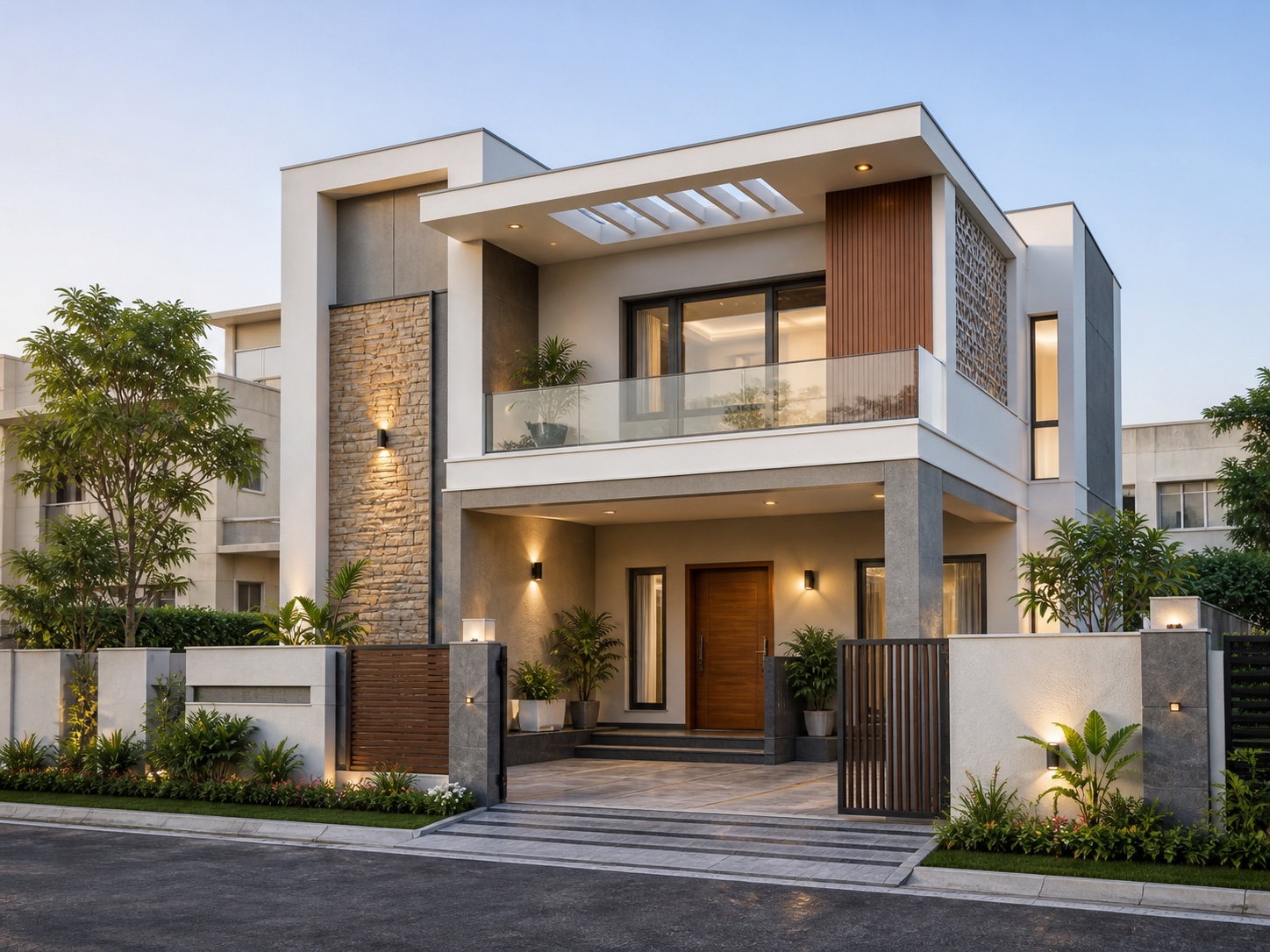 Premium individual house construction concept